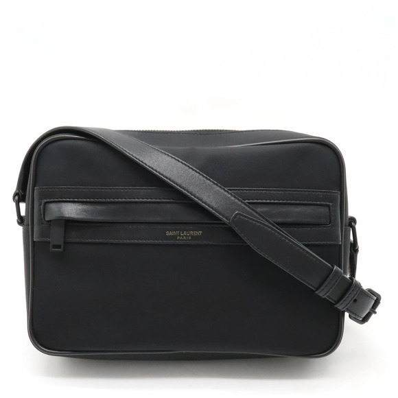 Saint Laurent Handbags - SAINT LAURENT PARIS Yves YSL Camp Camera Bag Shoulder Leather Black
